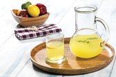 Paşabahçe waterkaraf / sapkan / waterkan (schenkkan) met drinkglas - 1 liter (set van 2)