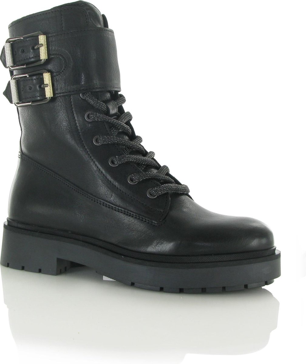 VIA VAI Alexis Zoey Biker Boots - Veterboots - Zwart - Maat 39 | bol.com