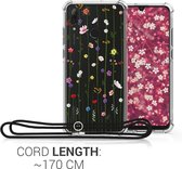 Hoesje voor Huawei P Smart 2019 met halsketting, hoesje voor mobiele telefoon met koord telefoontasje crossbody