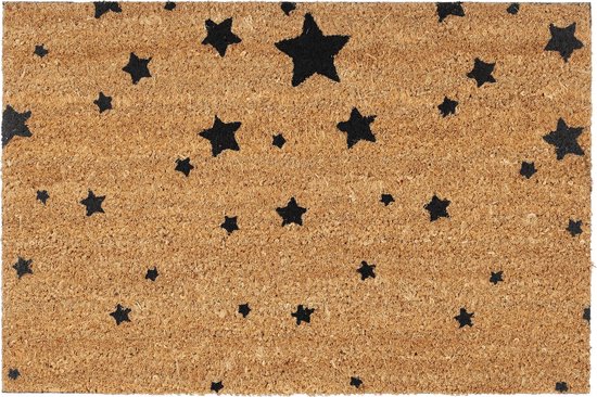 Relaxdays deurmat kokos - met strepen - 40 x 60 cm - antislip