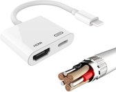 TOJ HDMI adapter - Lightning naar HDMI + Lightning - Wit