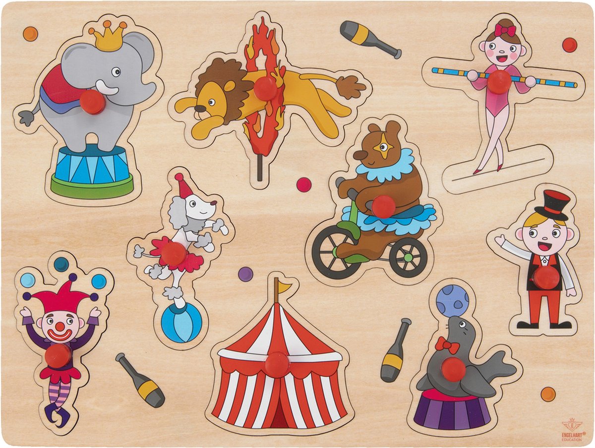 Engelhart Vormenpuzzel Circus Junior 22,5 X 30 Cm Hout 10-delig