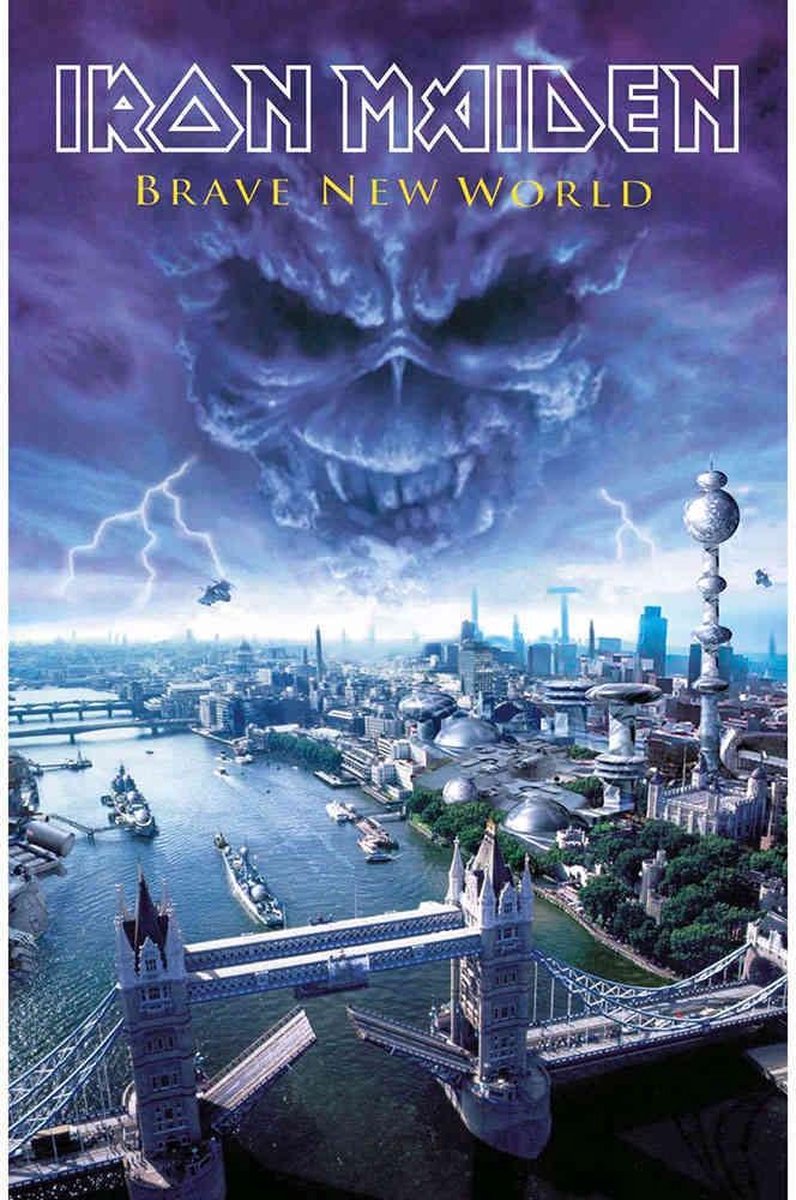 Iron Maiden - Brave New World Textiel Poster - Multicolours