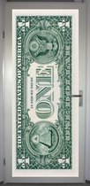 Deurposter 'One Dollar' - deursticker 75x195 cm - verso