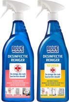 Blue wonder Desinfectie spray - Antibacterieel Original + Keuken - Oppervlaktespray 2 x 750ml