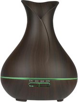 Aroma diffuser Geur Verspreider Anti Bacterie Met Sfeervolle LED Verlichting | Luchtbevochtiger | Olie Verdamper | Olie Vernevelaar | BLACK