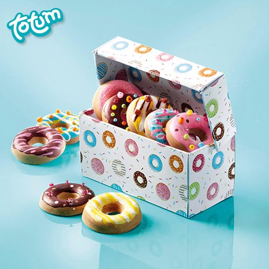 Totum Donut Factory knutselkoffertje donuts gieten met gips en beschilderen cadeautip creatief speelgoed home deco - Totum