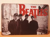 The Beatles rode letters Reclamebord van metaal METALEN-WANDBORD - MUURPLAAT - VINTAGE - RETRO - HORECA- BORD-WANDDECORATIE -TEKSTBORD - DECORATIEBORD - RECLAMEPLAAT - WANDPLAAT -
