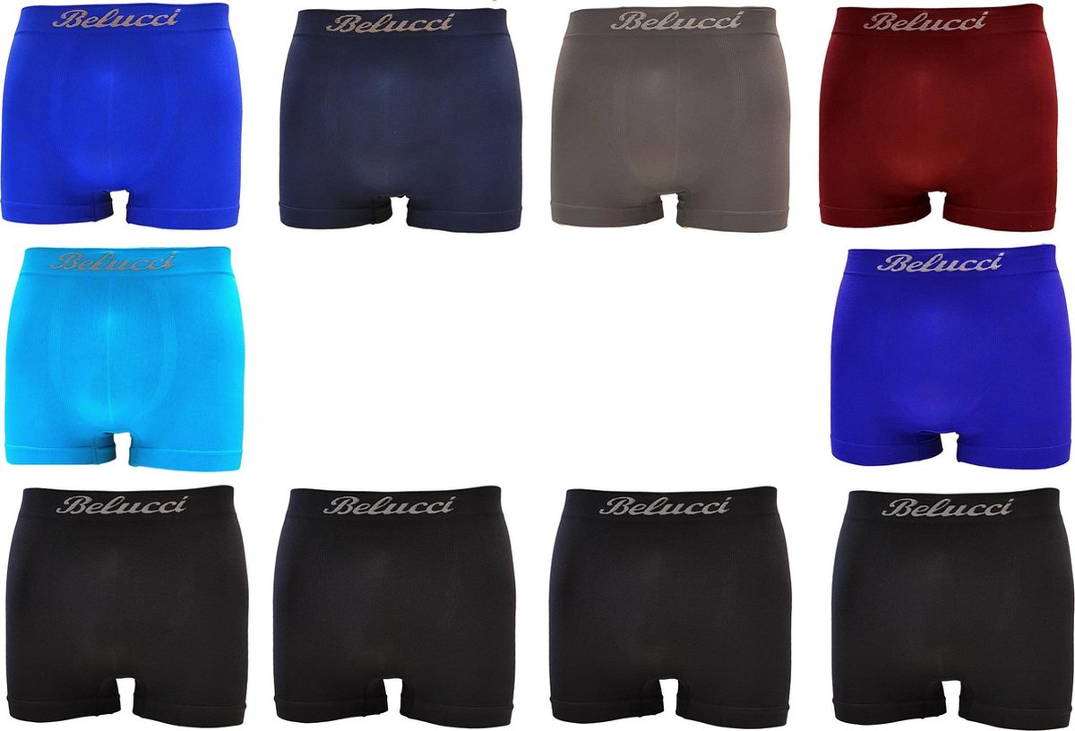 Belucci Heren Boxershorts Mega Multipack 10 stuks Maat M/L