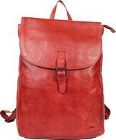 Bear Design Rox Leren Laptop Rugzak - Rood
