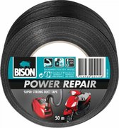 Bison power repair tape zwart - 50 meter