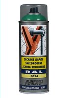 Motip industrial acryllak hoogglans RAL 6024 verkeersgroen - 400 ml.