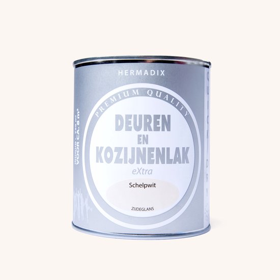 Portes et cadres Hermadix laqué blanc coque satinée - 750 ml.