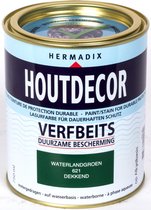 Hermadix Houtdecor  Verfbeits Dekkend - 0,75 liter - 621 Waterland Groen