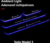 Tesla Model 3 Verlichte Instaplijsten Set Antikras Auto Accessoires Styling Nederland en België