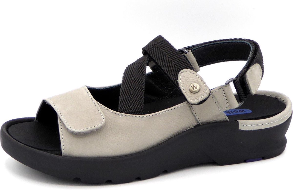 Wolky Dames sandaal 0392511 Lisse 206 lichtgrijs nubuck - Maat 40 | bol.com