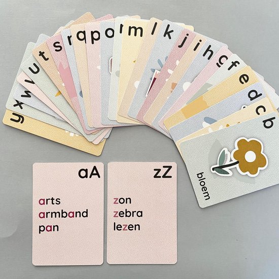 Thumbnail van een extra afbeelding van het spel Mijn alfabetkaarten - bewaarblik met 26 letterkaarten - speel- en leerkaarten - set Juul