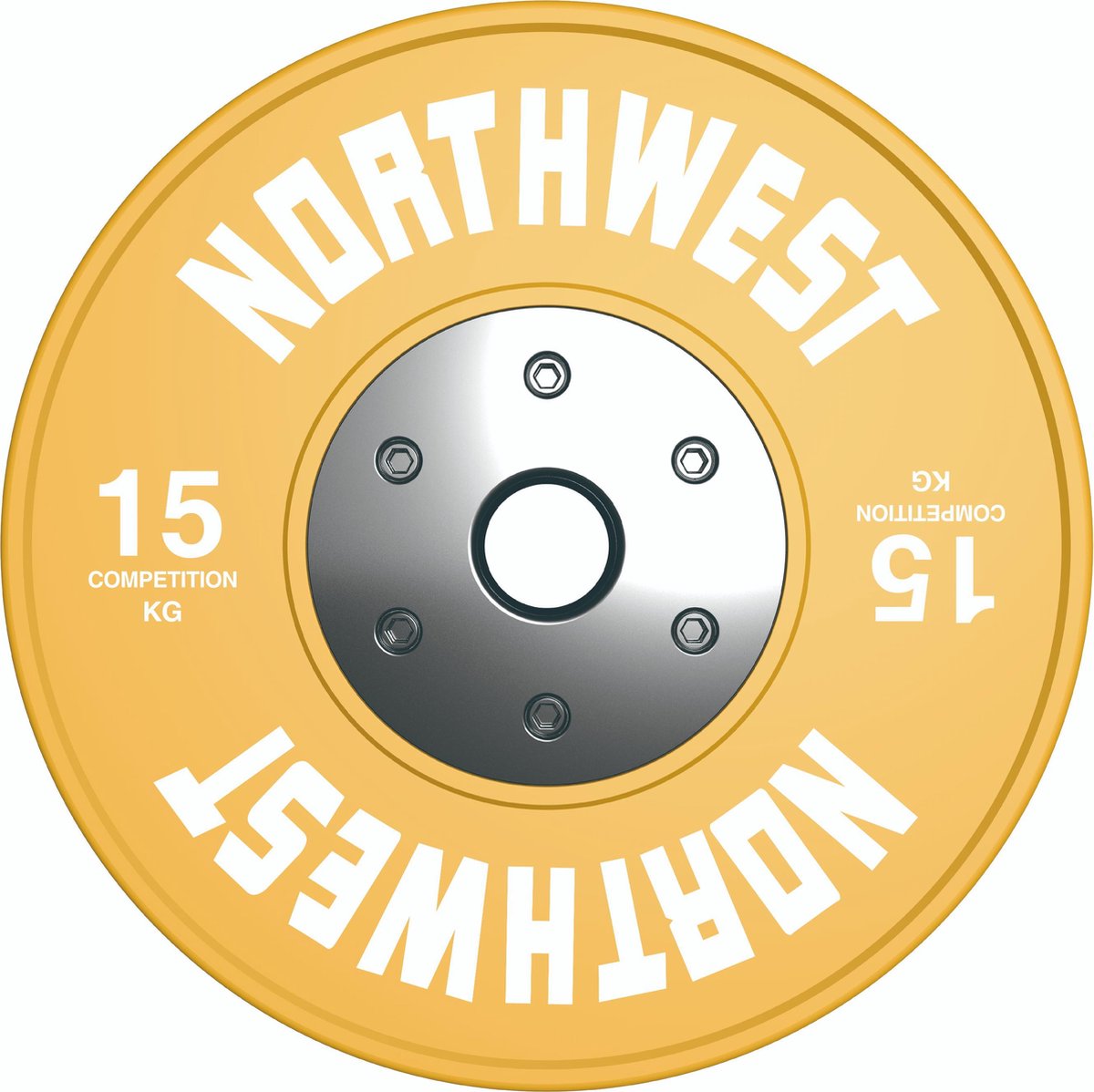 Northwest Premium Competitie Bumper plate - Crossfit - Gewichtheffen - Halterschijf | 15 KG