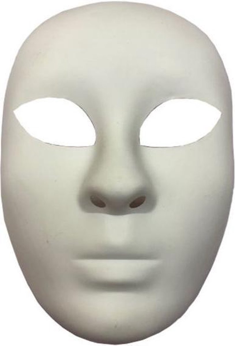 Partychimp Gezichtsmasker White Face Halloween Masker Voor bij Halloween  Kostuum... | bol.com