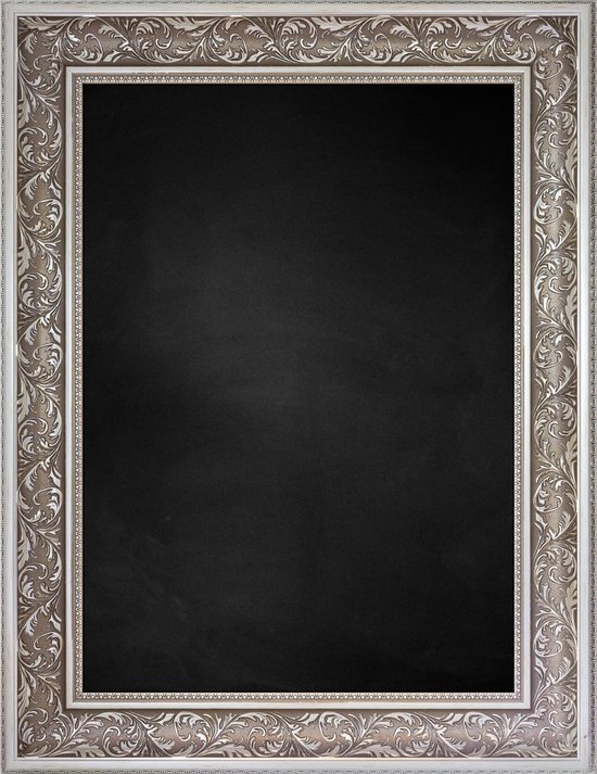 Tableau Zwart avec cadre en polystyrène - Argent - 78 x 98 cm - Largeur du  cadre: 90... | bol