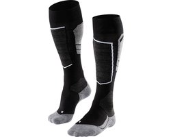 FALKE SK4 warm dun wol functioneel materiaal skisokken heren zwart - maat 42-43