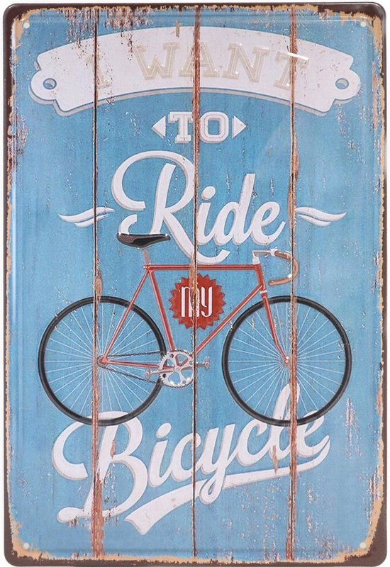 bol.com | Wandbord – I want to ride my bicycle – Fiets – Queen – Freddy  Mercury – Tour de France...