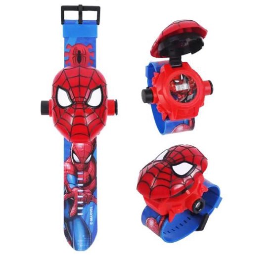 In werkelijkheid Blanco verjaardag Spiderman Marvel Projector Horloge - Digitale Kinder Horloge - Speelgoed  Watch | bol.com
