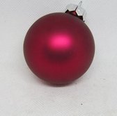 Kerstbal, mat-pink, 22 stuks: Ø 3 cm: Glas