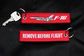 Remove Before Flight sleutelhanger F-16 Fighting Falcon