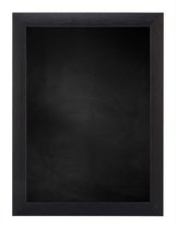 Zwart Krijtbord met Aluminium Lijst - Zwart - 55 x 75 cm - Lijstbreedte: 23 mm - Breed