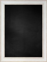 Zwart Krijtbord met Polystyrene Lijst - Bruin / Wit - 81 x 111 cm - Lijstbreedte: 55 mm - Diep