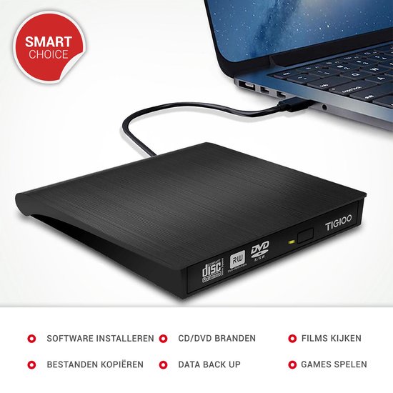 Externe DVD speler en brander Laptop USB 3.0 – Super Snel – Plug & Play |  bol.com