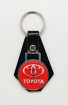 Sleutelhanger - Toyota - Leer - Leather - Metaal - Auto
