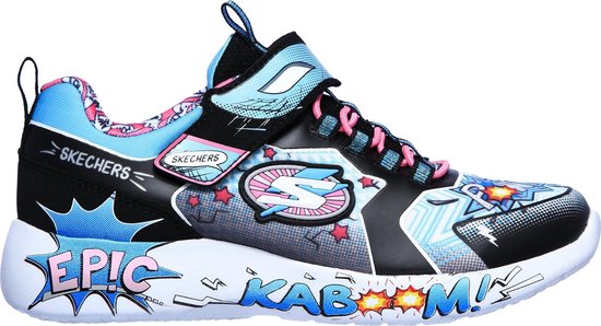 Skechers De Skechers Dynamight Sneakers - Maat 27 - Meisjes - zwart,blauw,roze  | bol.com