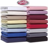 Double Jersey Hoeslaken - Hoeslaken 140x200+30 cm - 100% Katoen  Kobalt Blauw