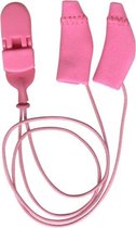 Ear Gear - Mini Curved - Roze - met koord - hoortoestellen - tegen vocht en wind