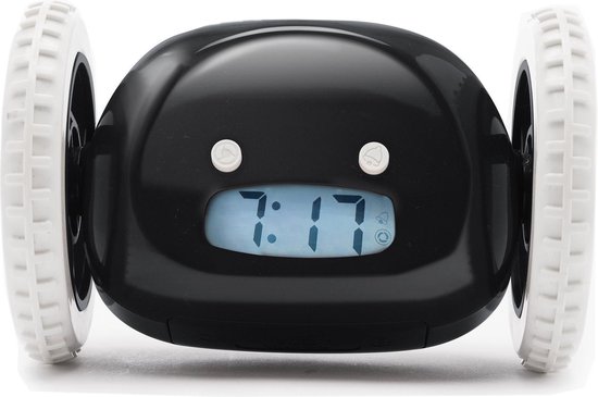 Clocky - Alarm Klok op Wielen - Zwart - CL-BLACK