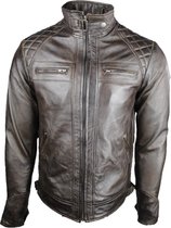 Urban 5884® WINSTON Donker Bruin Lams leren Heren Jack -3XL