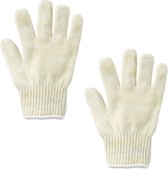 relaxdays 2 x gant de four en fibres d'aramide, gant résistant à la chaleur, gant de four bbq beige