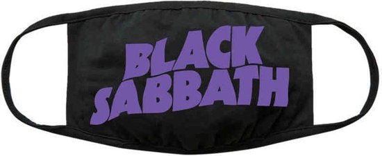 Black Sabbath - Wavy Logo Masker - Zwart
