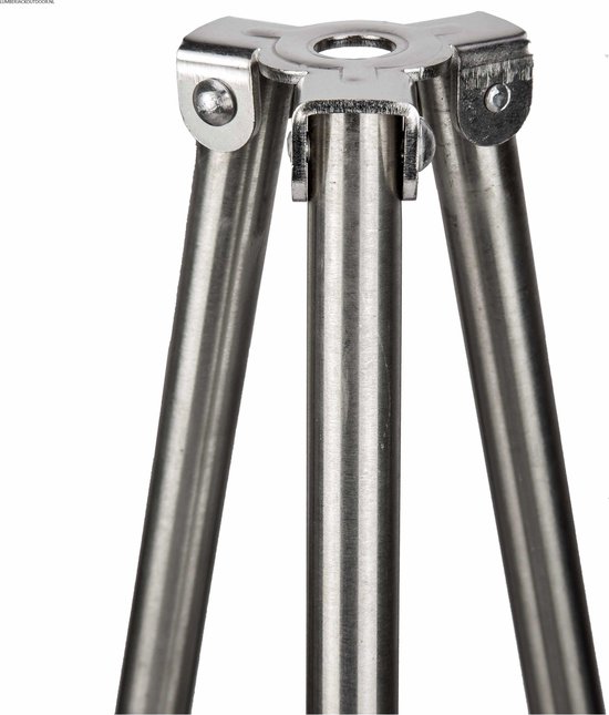 MFH driepoot - compact deelbaar - 190 cm. hoog - van RVS - voor koken boven het vuur met BBQ-grillschaal of Hongaarse ketel — afbeelding 3