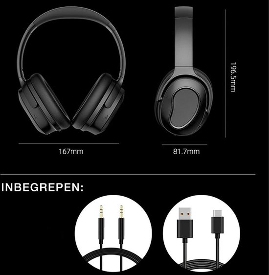 vision® On Ear Draadloze headset met microfoon Gaming headset