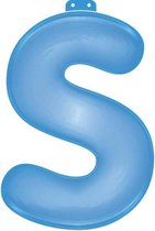 funtext letter S blauw