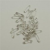 veiligheidsspelden assortie zilver 19 en 22 mm - 30 stuks - mini spelden klein - nikkelvrij - geschikt voor rugnummer en mondkapjes