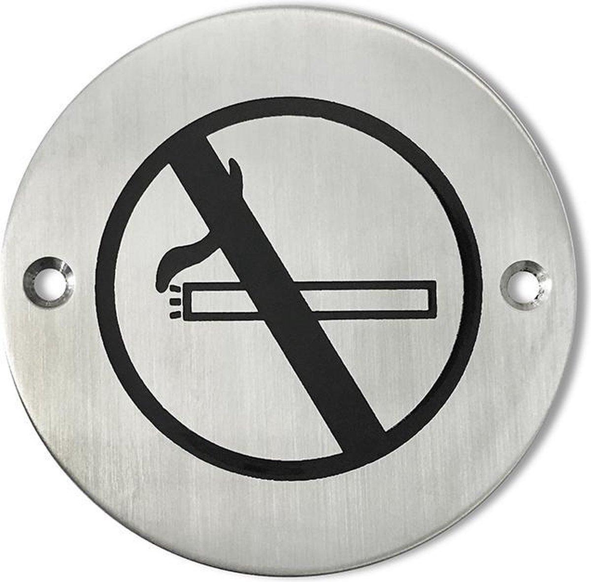Lowander RVS deurbordje - Verboden te roken / Niet Roken - Bord