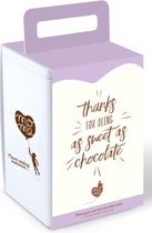 MoMe Warme Chocolademelk sticks Geschenkset THANKS  -  9 stuks