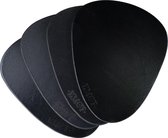 Onderzetters 'black' KMCT collection| luxe full grain leather 6 stuks