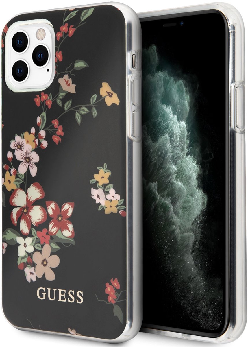 Guess Shiny Flower Hard Case iPhone 11 Pro (5.8") - Design N.4