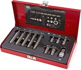 AOK 11 Delige Profi Spline Bitset met 1/2" adapter
