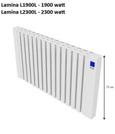 Speksteenradiator;Lamina Electrische radiator met koalitsteen 1900 Watt; voor ca 15 -18m2 ; Zuinig in Stroomverbruik; zeer comfortabele warmte ; stralingswarmte en confectiewarmte